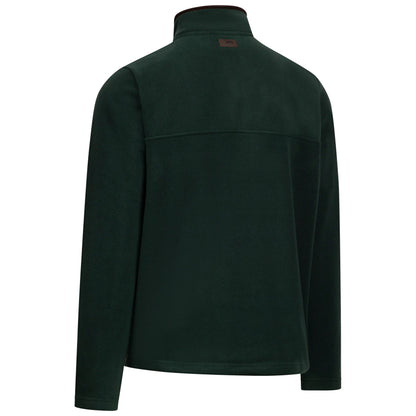Huntar Men's Warm Quarter Zip Fleece Top in Dark Green