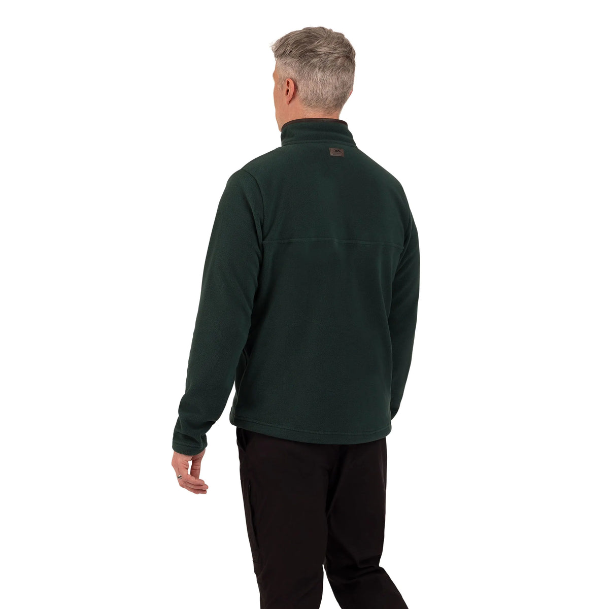 Huntar Men's Warm Quarter Zip Fleece Top in Dark Green
