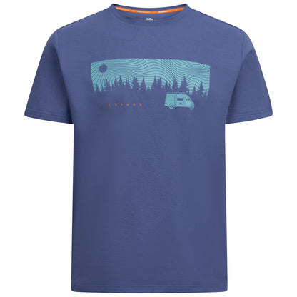 Jacub Mens Casual T-Shirt in Coastal Blue