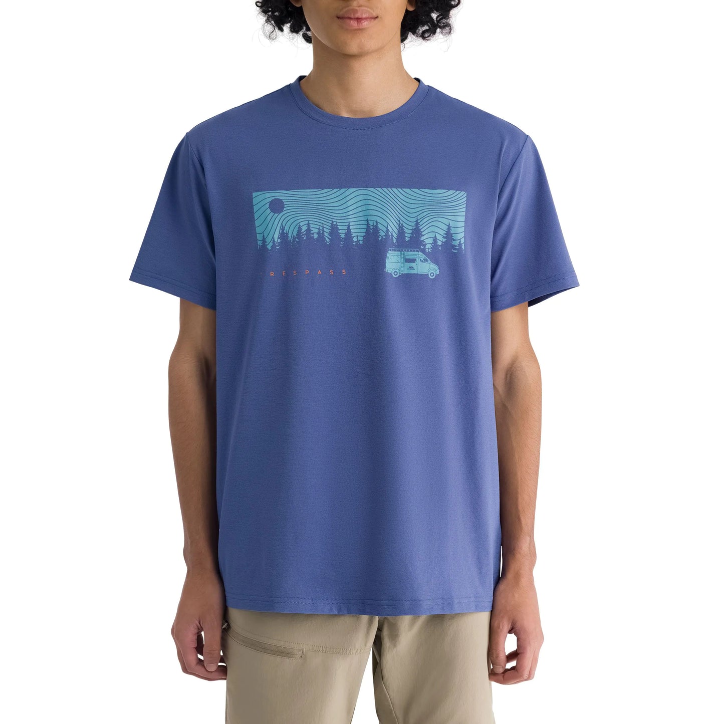 Jacub Mens Casual T-Shirt in Coastal Blue