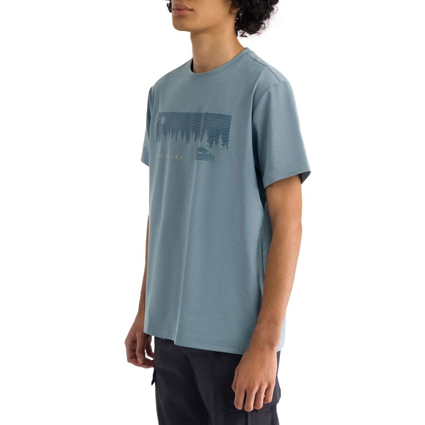 Jacub Mens Casual T-Shirt in Pond Blue