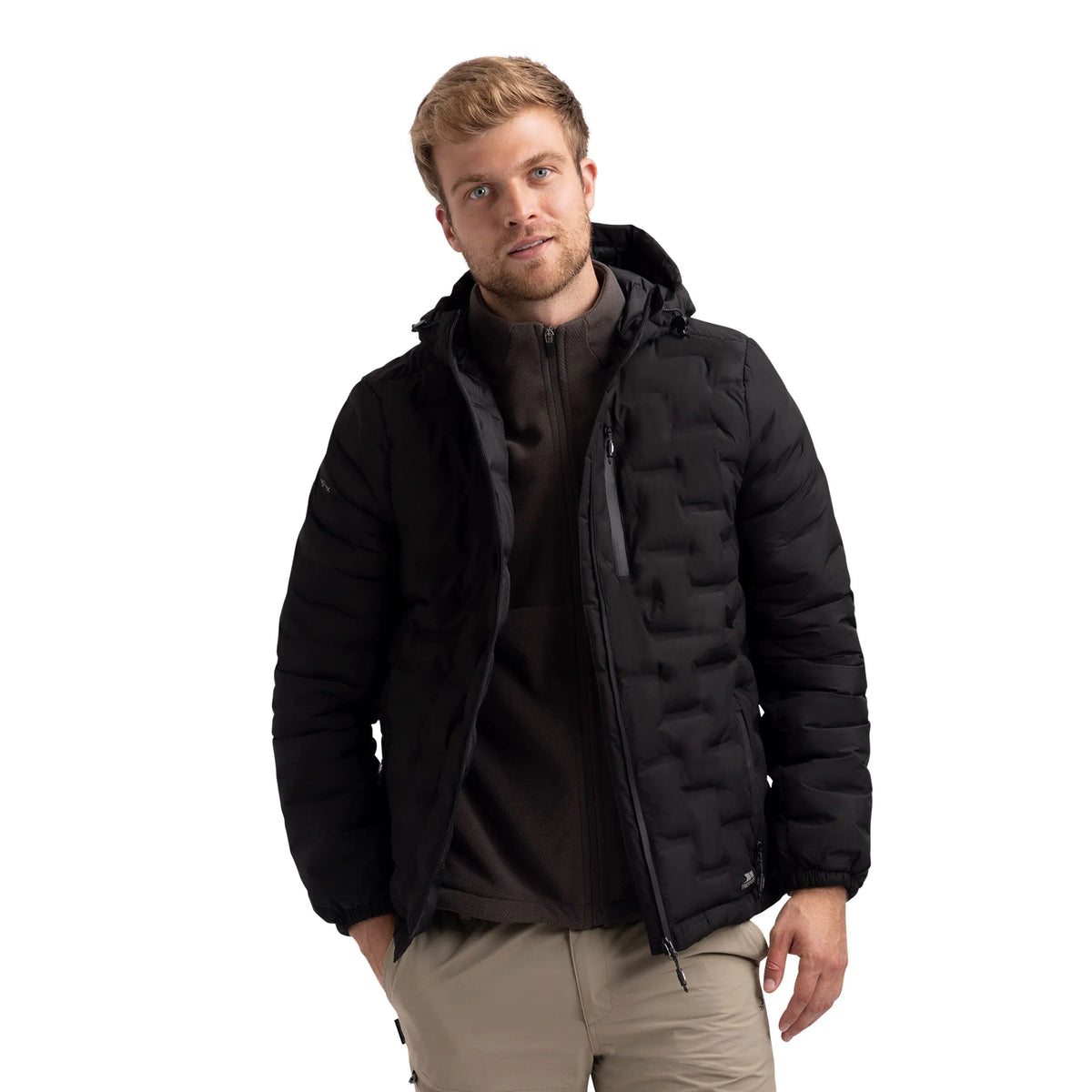 Jaymes Men's Waterproof Quilted Jacket in Black