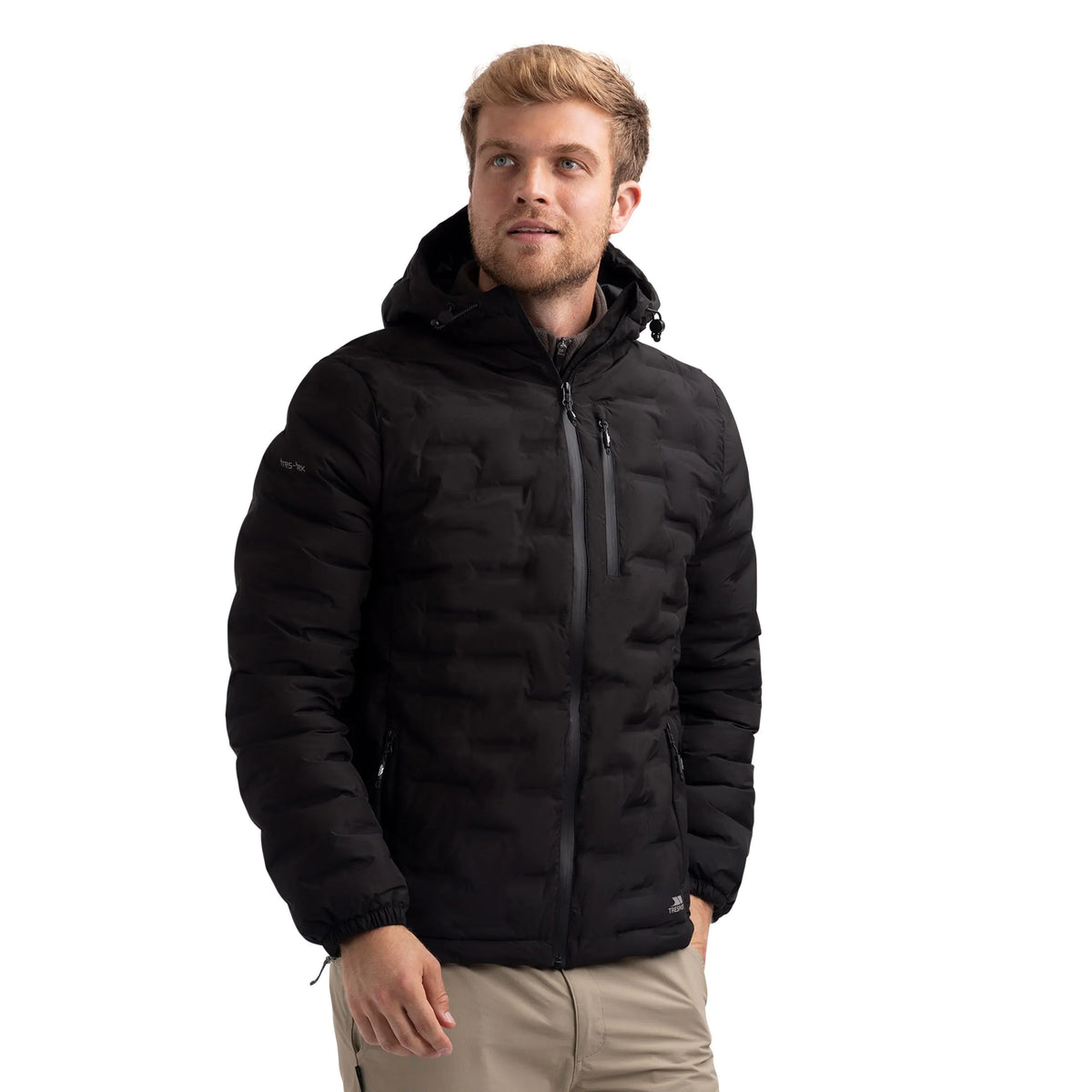 Jaymes Men's Waterproof Quilted Jacket in Black