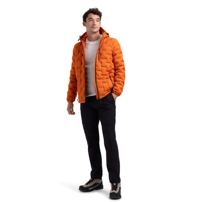 Jaymes Men's Waterproof Quilted Jacket in Orange Spice