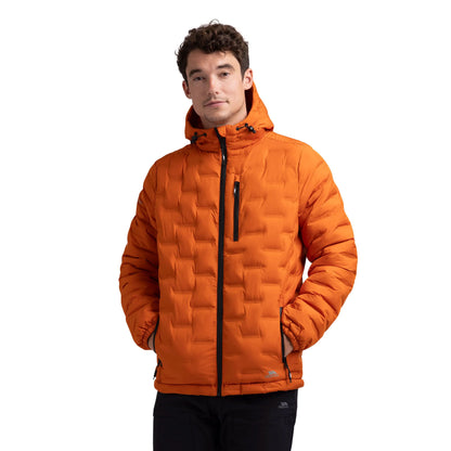 Jaymes Men's Waterproof Quilted Jacket in Orange Spice