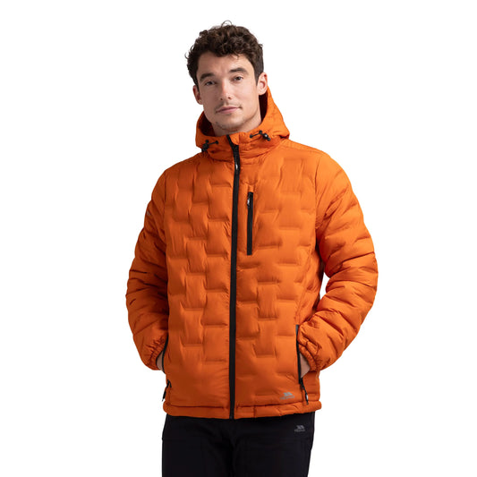 Jaymes Men's Waterproof Quilted Jacket in Orange Spice