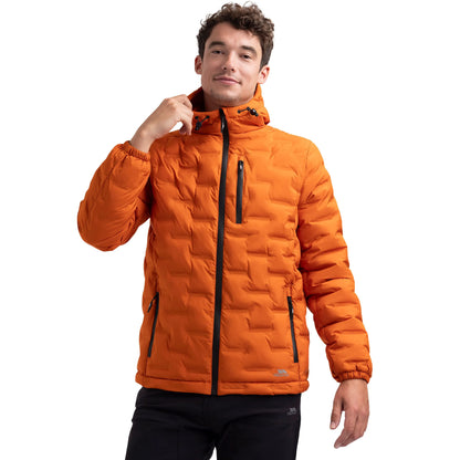 Jaymes Men's Waterproof Quilted Jacket in Orange Spice