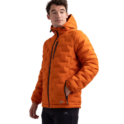 Jaymes Men's Waterproof Quilted Jacket in Orange Spice