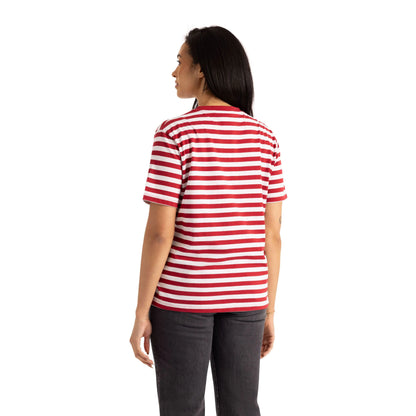 Jemima Womens Stripe T-Shirt in Claret