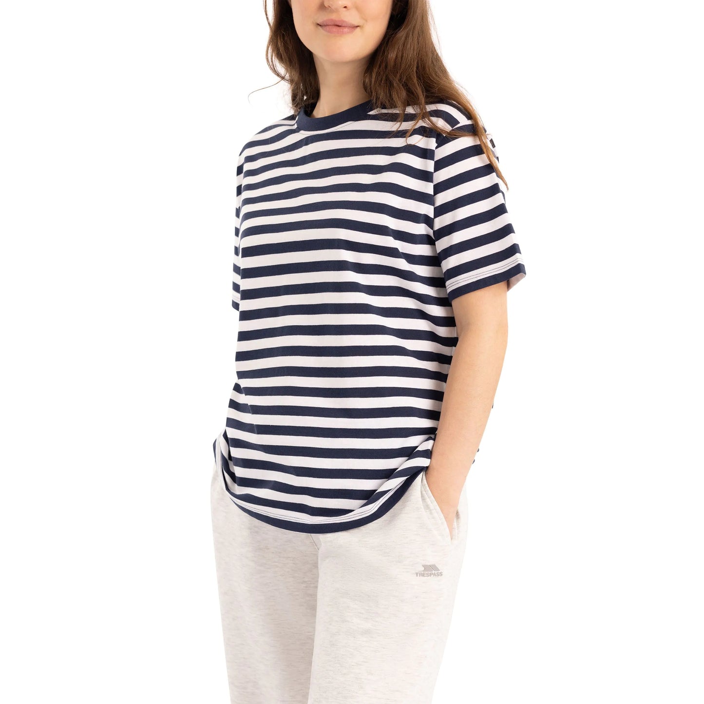 Jemima Women's Stripe T-Shirt in Navy