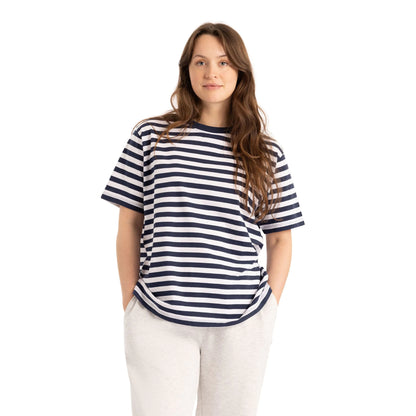 Jemima Women's Stripe T-Shirt in Navy