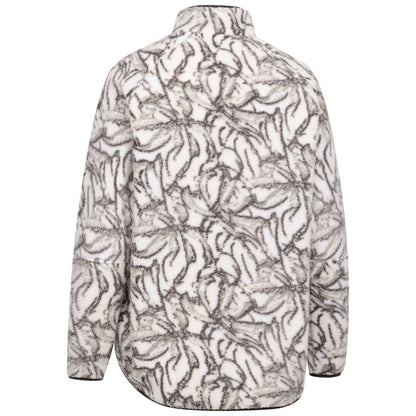 Jessie Women's Sherpa Full Zip Fleece Jacket in Ghost Print