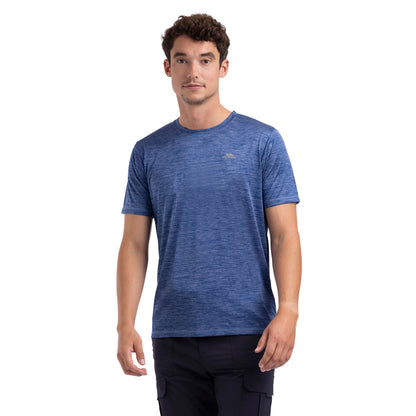 Kearsley Men's Wicking Quick Dry Active T-Shirt in Dark Indigo Marl