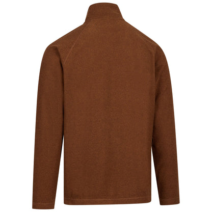 Keynote Mens Half Zip Fleece Top in Dark Brown