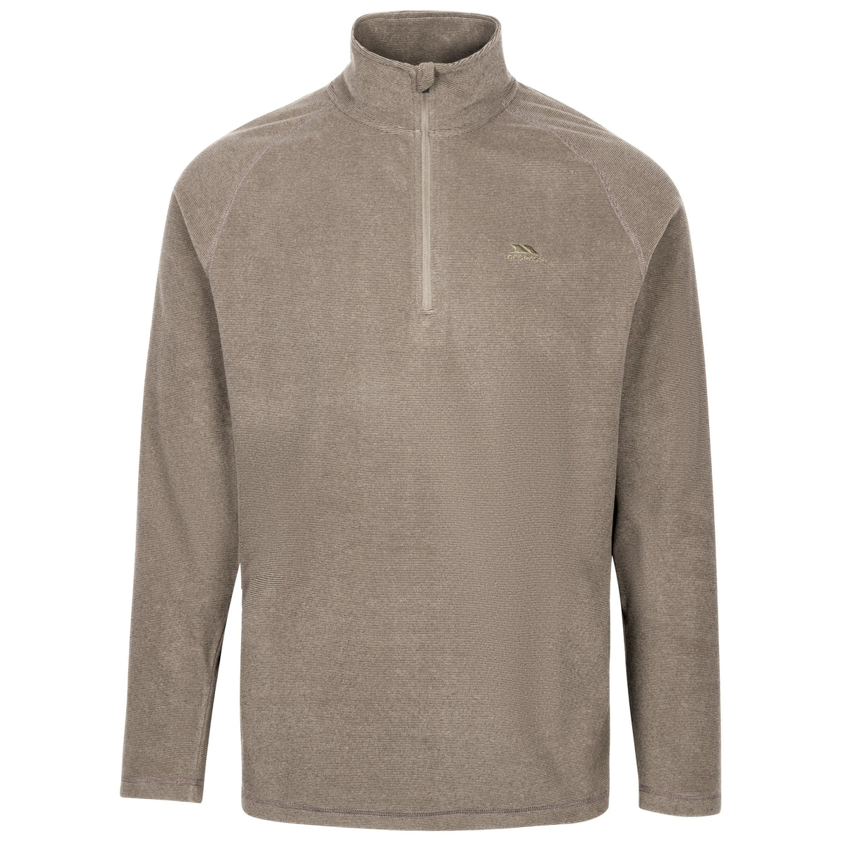 Keynote Mens Half Zip Fleece Top in Sand
