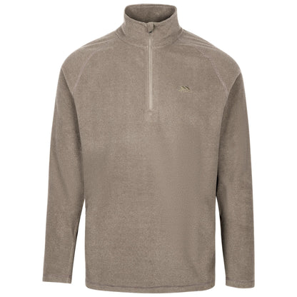 Keynote Mens Half Zip Fleece Top in Sand