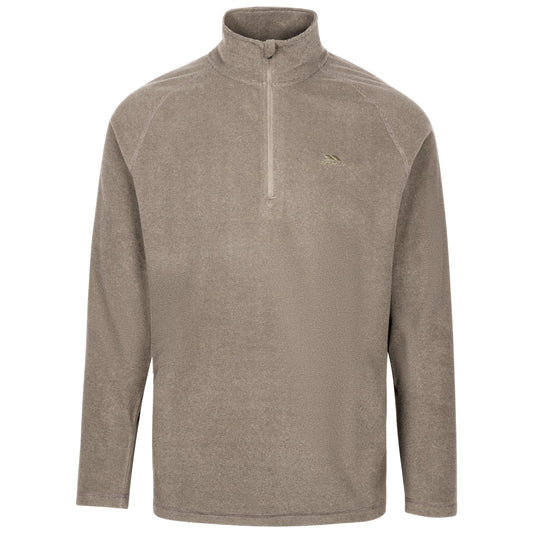 Keynote Mens Half Zip Fleece Top in Sand