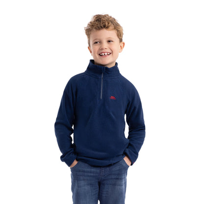 Keynote Boys Half Zip Fleece Top in Dark Blue