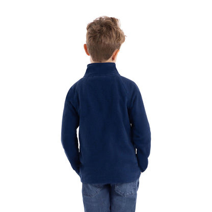 Keynote Boys Half Zip Fleece Top in Dark Blue