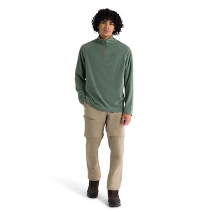 Keynote Men's Half Zip Fleece Top in Grren Smoke