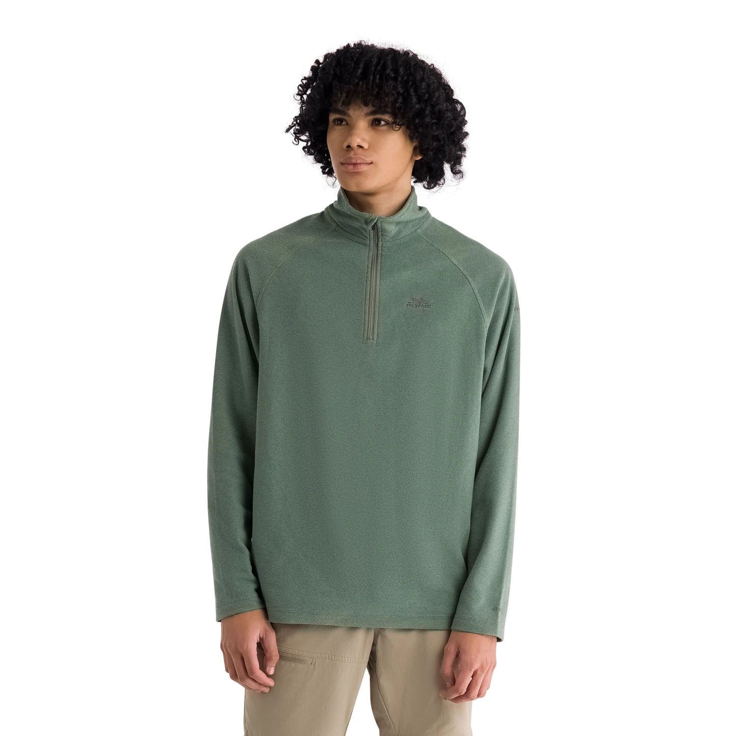 Keynote Men's Half Zip Fleece Top in Grren Smoke