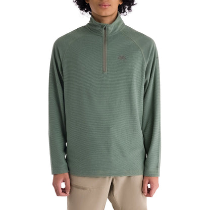 Keynote Men's Half Zip Fleece Top in Grren Smoke
