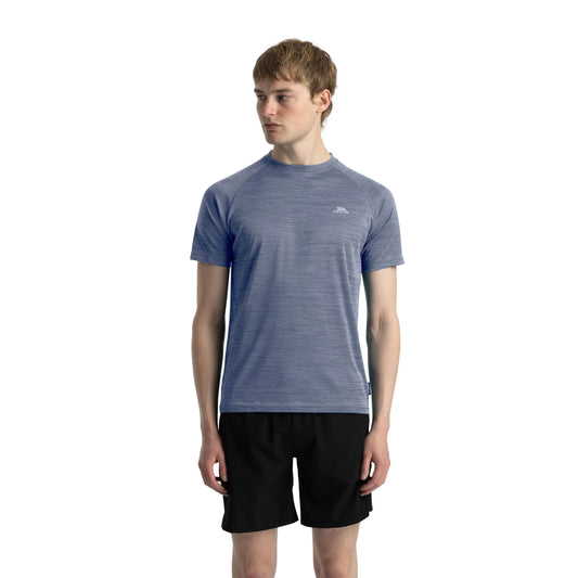 Leecana Men's Quick Dry Active T-Shirt in Denim Blue