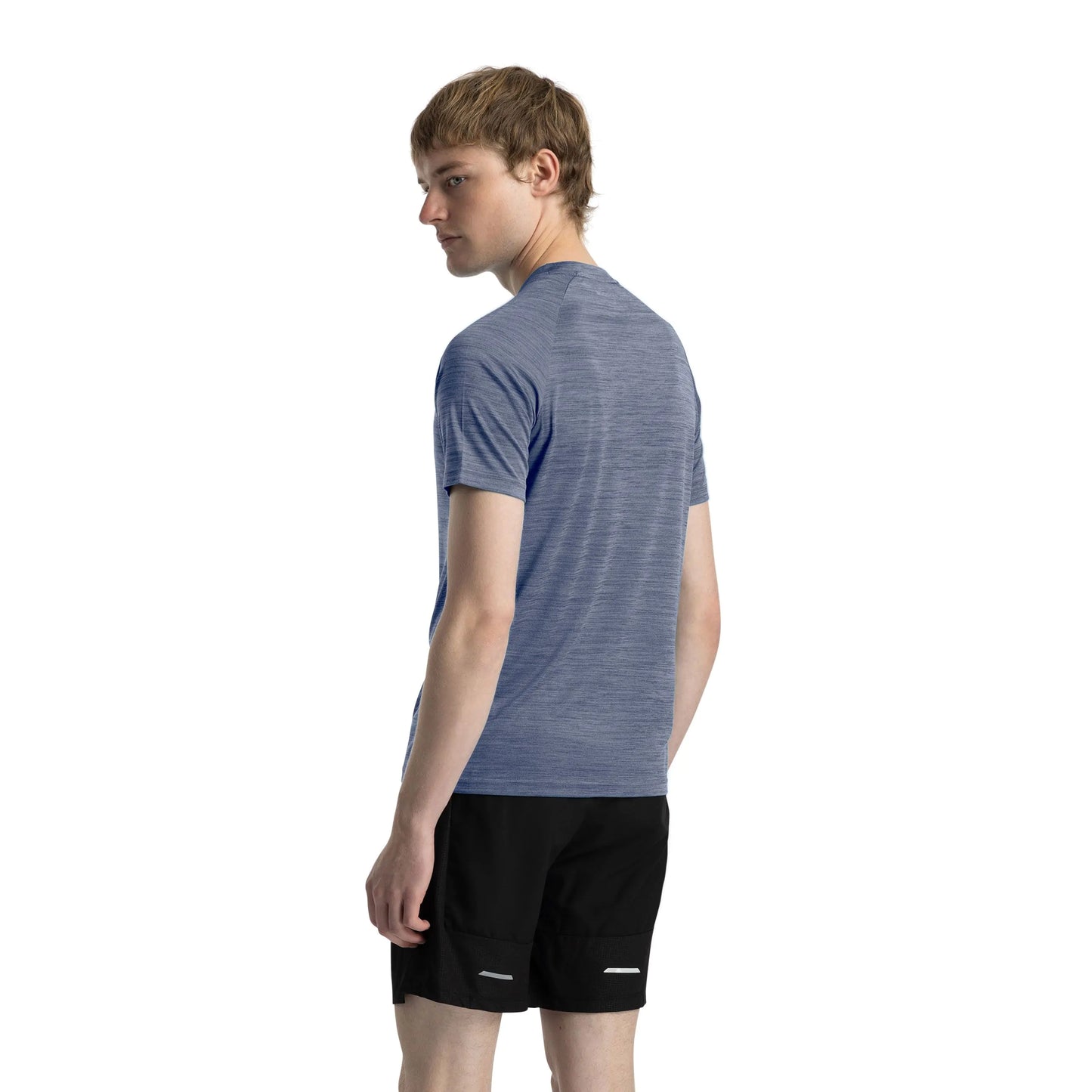 Leecana Men's Quick Dry Active T-Shirt in Denim Blue