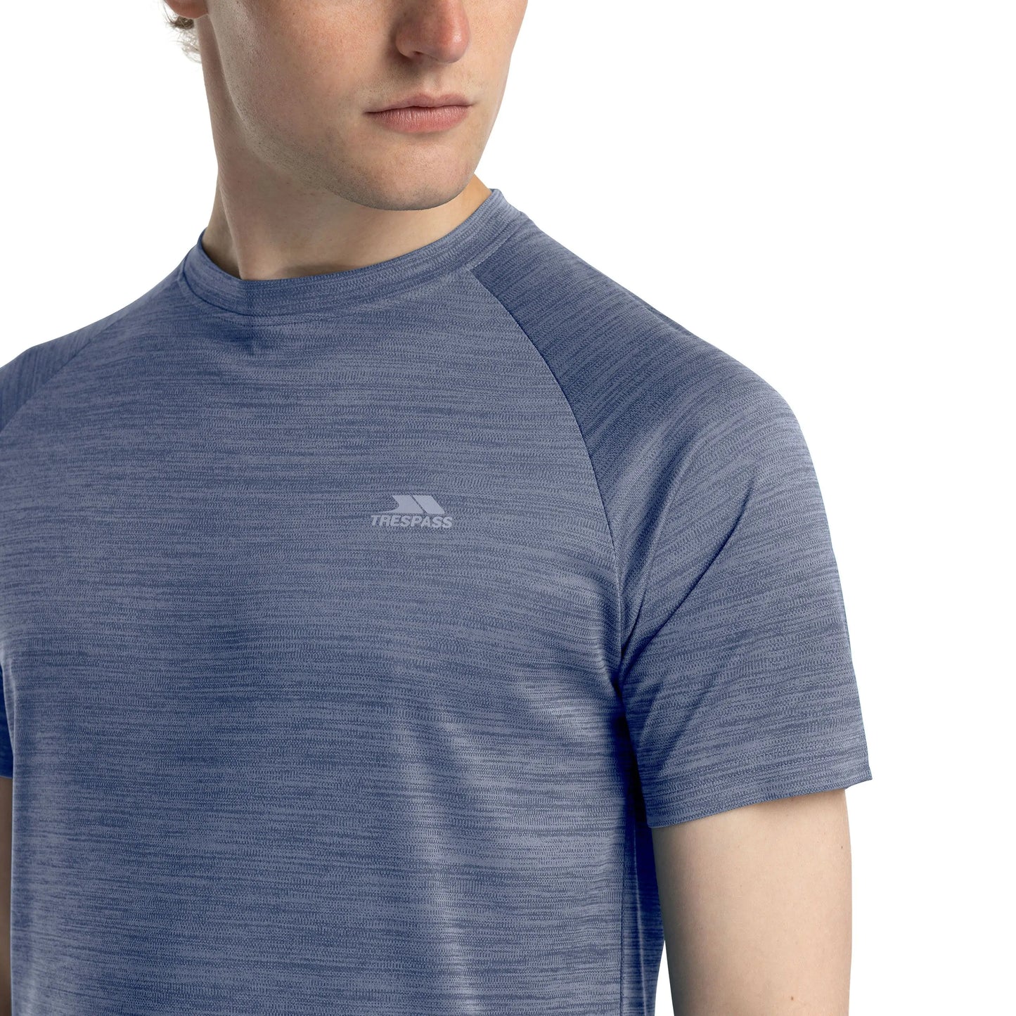 Leecana Men's Quick Dry Active T-Shirt in Denim Blue