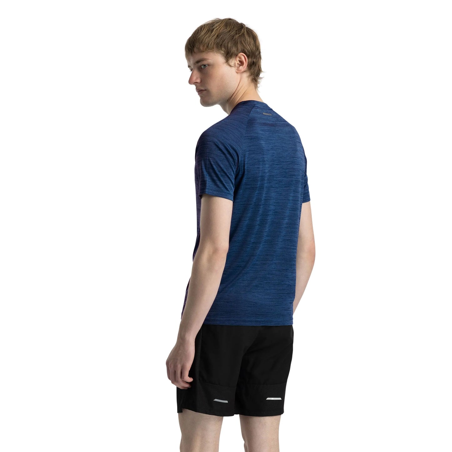 Leecana Men's Quick Dry Active T-Shirt in Navy Marl