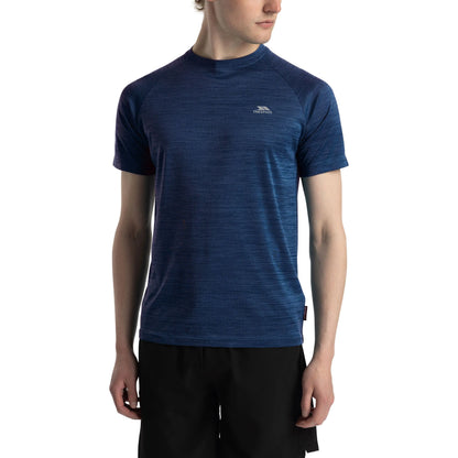 Leecana Men's Quick Dry Active T-Shirt in Navy Marl