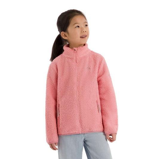 Lunner Girls Full Zip Fleece in Baby Pink