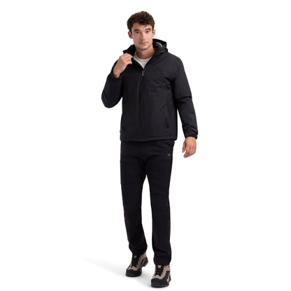 Macsween Men's Padded Fleece Lined Waterproof Jacket in Black