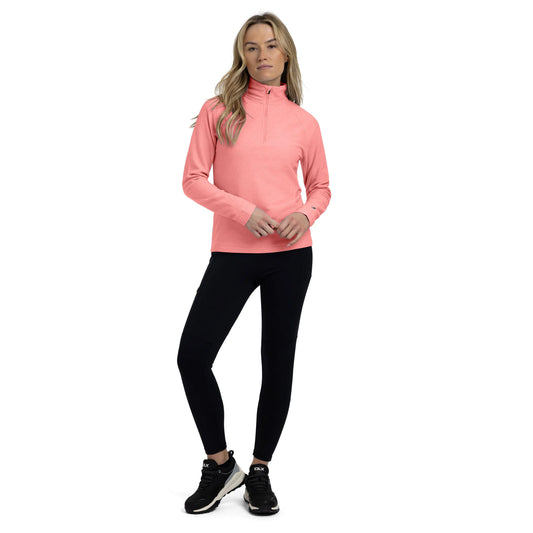 Meadows Women's Half Zip Fleece in Peach Blush