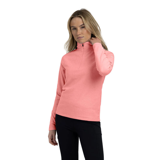 Meadows Women's Half Zip Fleece in Peach Blush