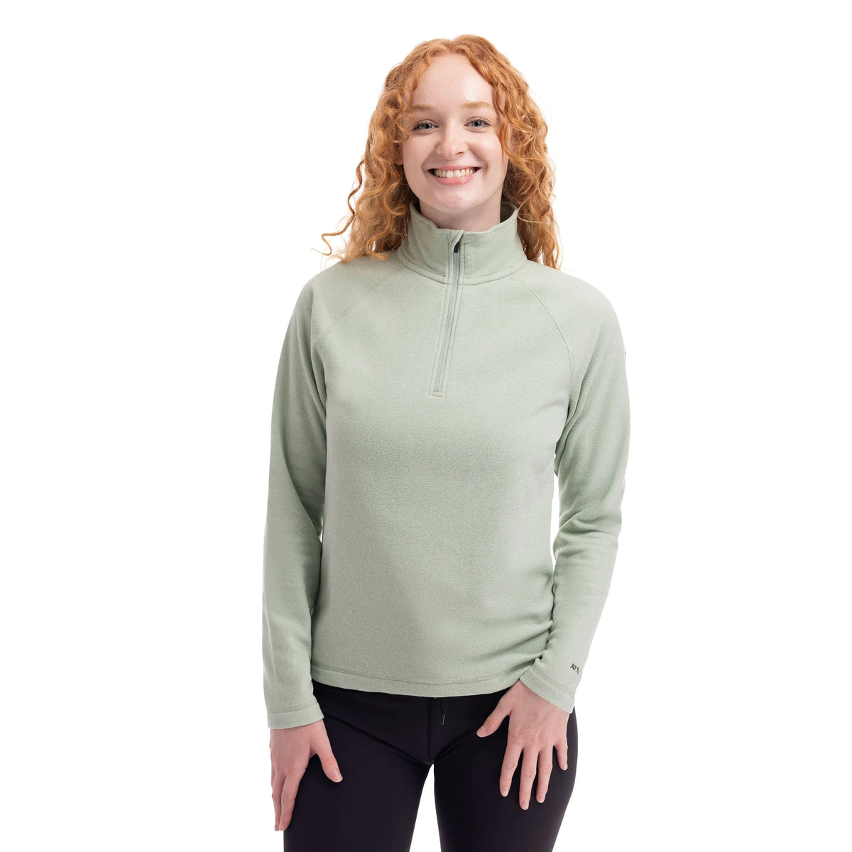 Meadows Women's Half Zip Fleece in Soft Sage