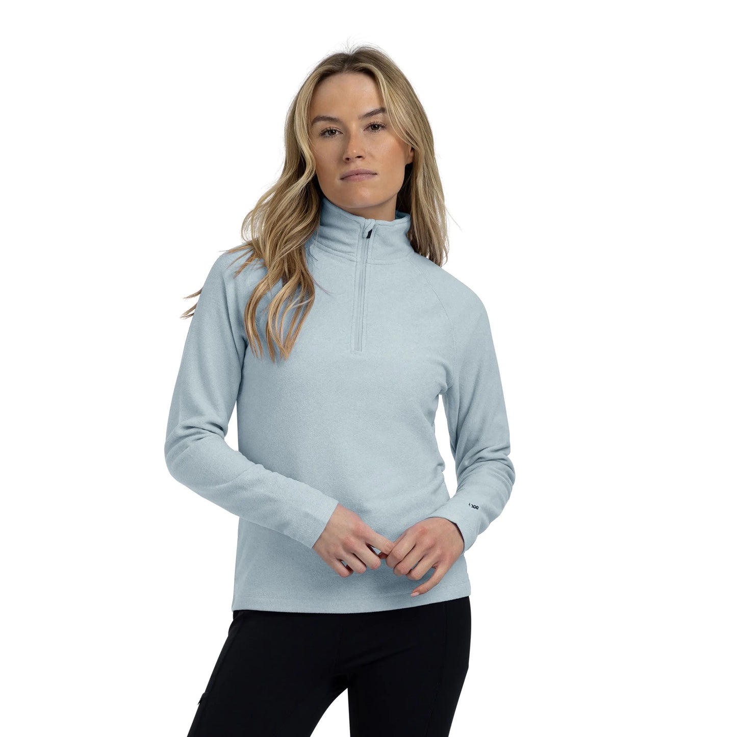 Meadows Women's Half Zip Fleece in Teal Mist