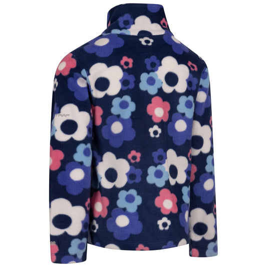 Melsa Girls 1/2 Zip Fleece in Navy Peony