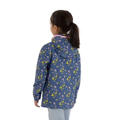 Micaella Girls Waterproof Rain Jacket in Bluetone