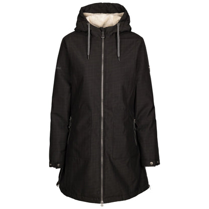 Neeska Women's Fleece Lined Waterproof Jacket in Black