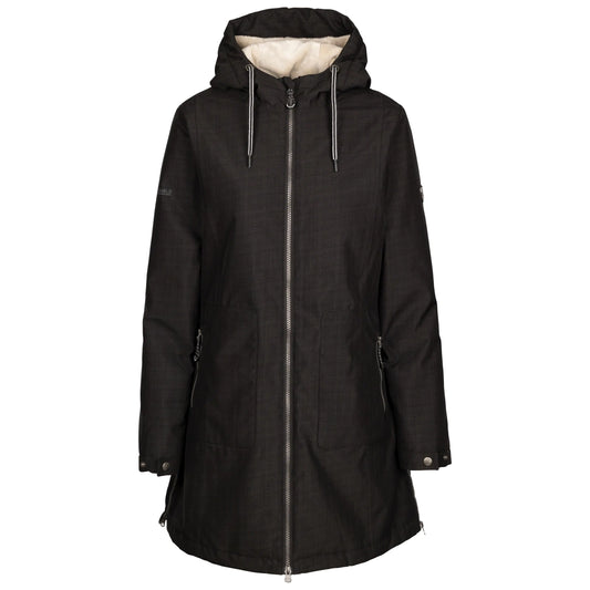 Neeska Women's Fleece Lined Waterproof Jacket in Black