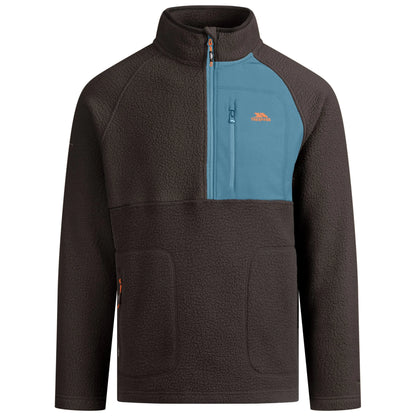North Men's Warm Half Zip Fleece Top in Charcoal