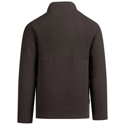 North Men's Warm Half Zip Fleece Top in Charcoal