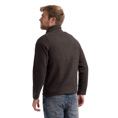 North Men's Warm Half Zip Fleece Top in Charcoal