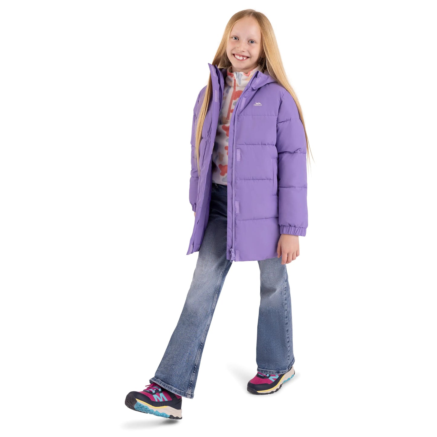 Northridge Girls' Longer Length Waterproof Padded Jacket in Wisteria