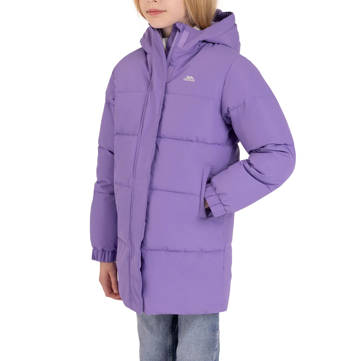 Northridge Girls' Longer Length Waterproof Padded Jacket in Wisteria