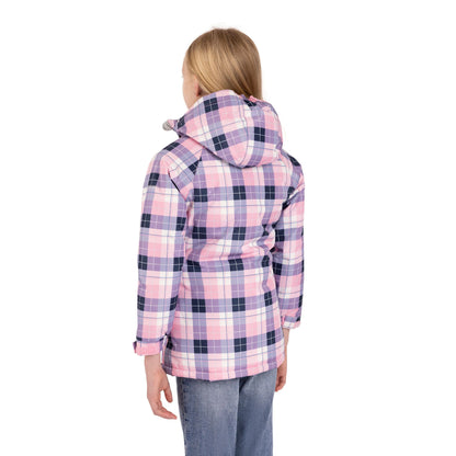 Orland Girls' Waterproof Padded Jacket in Pink Check