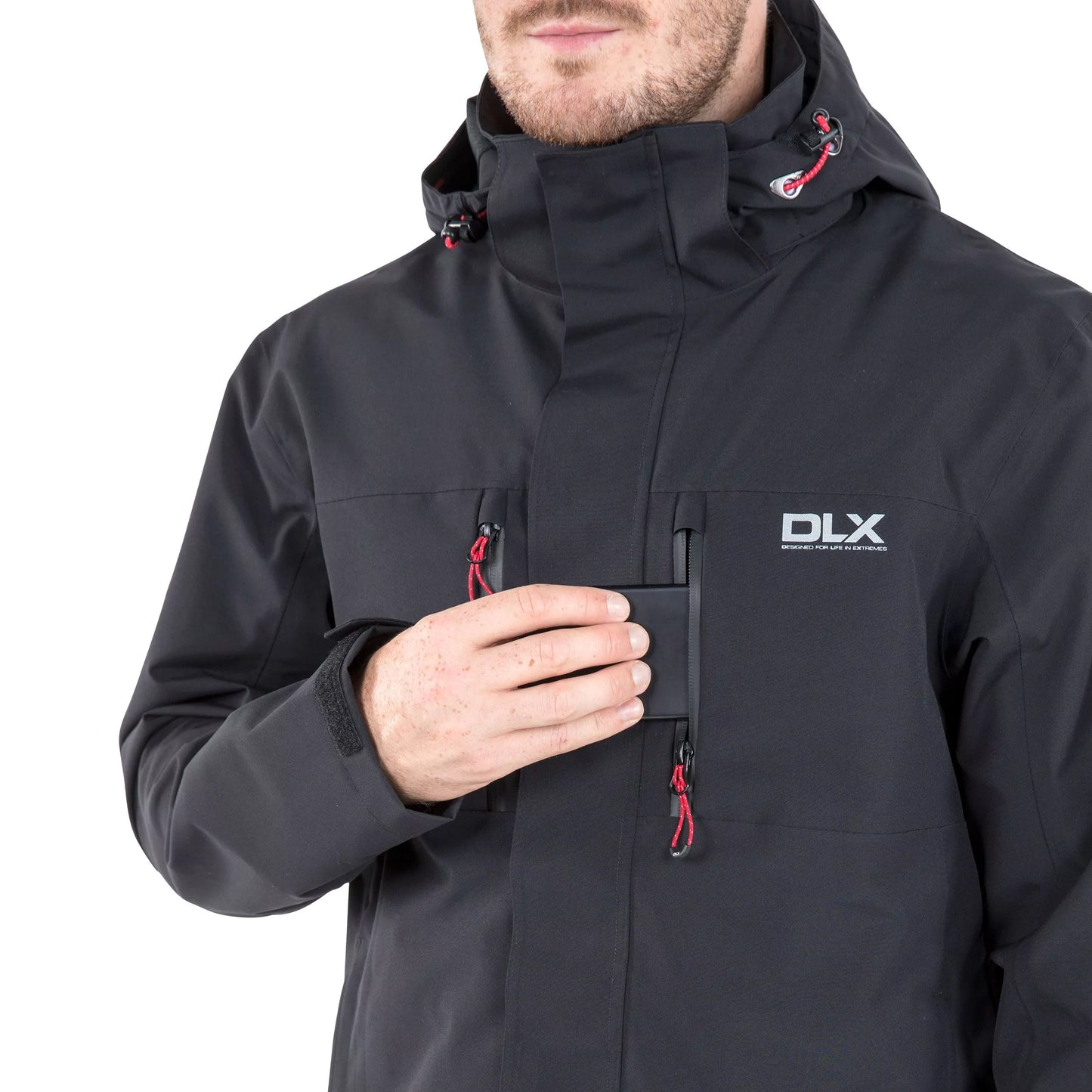Oswalt Mens DLX Unpadded Waterproof Jacket in Black