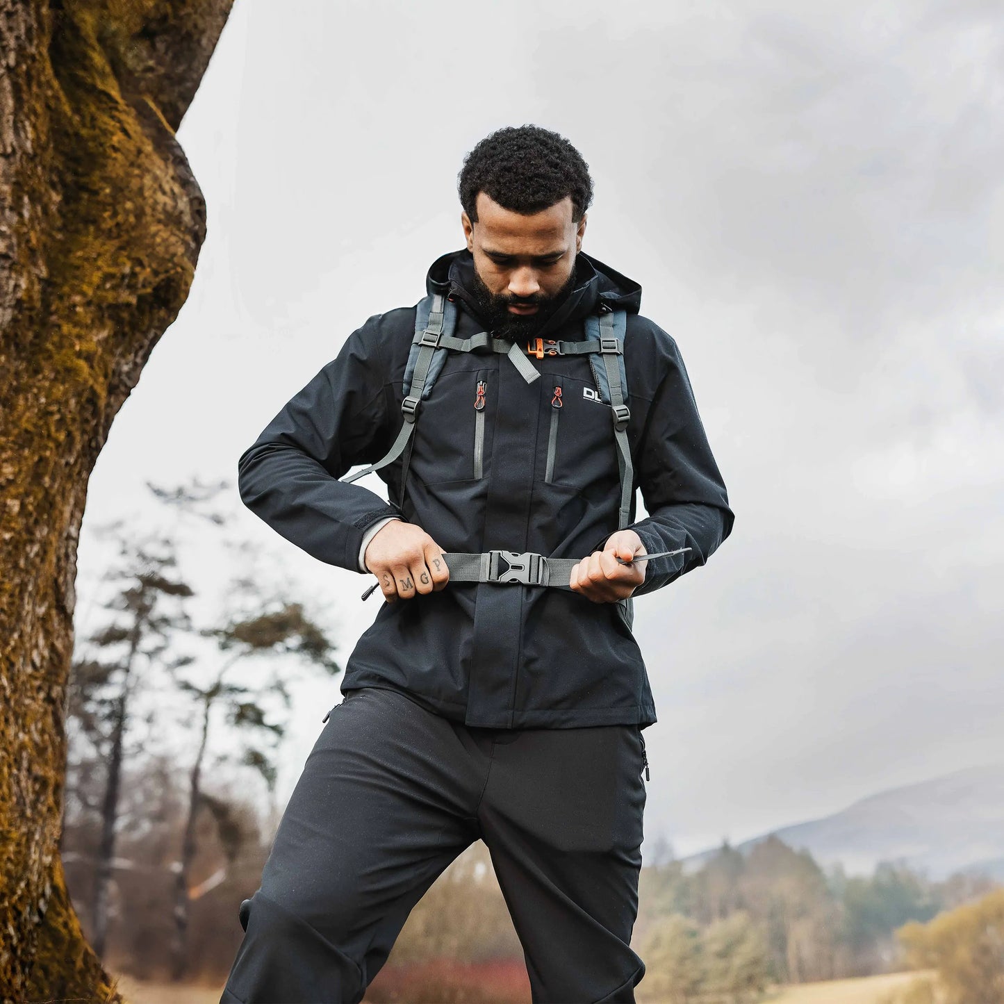 Oswalt Mens DLX Unpadded Waterproof Jacket in Black