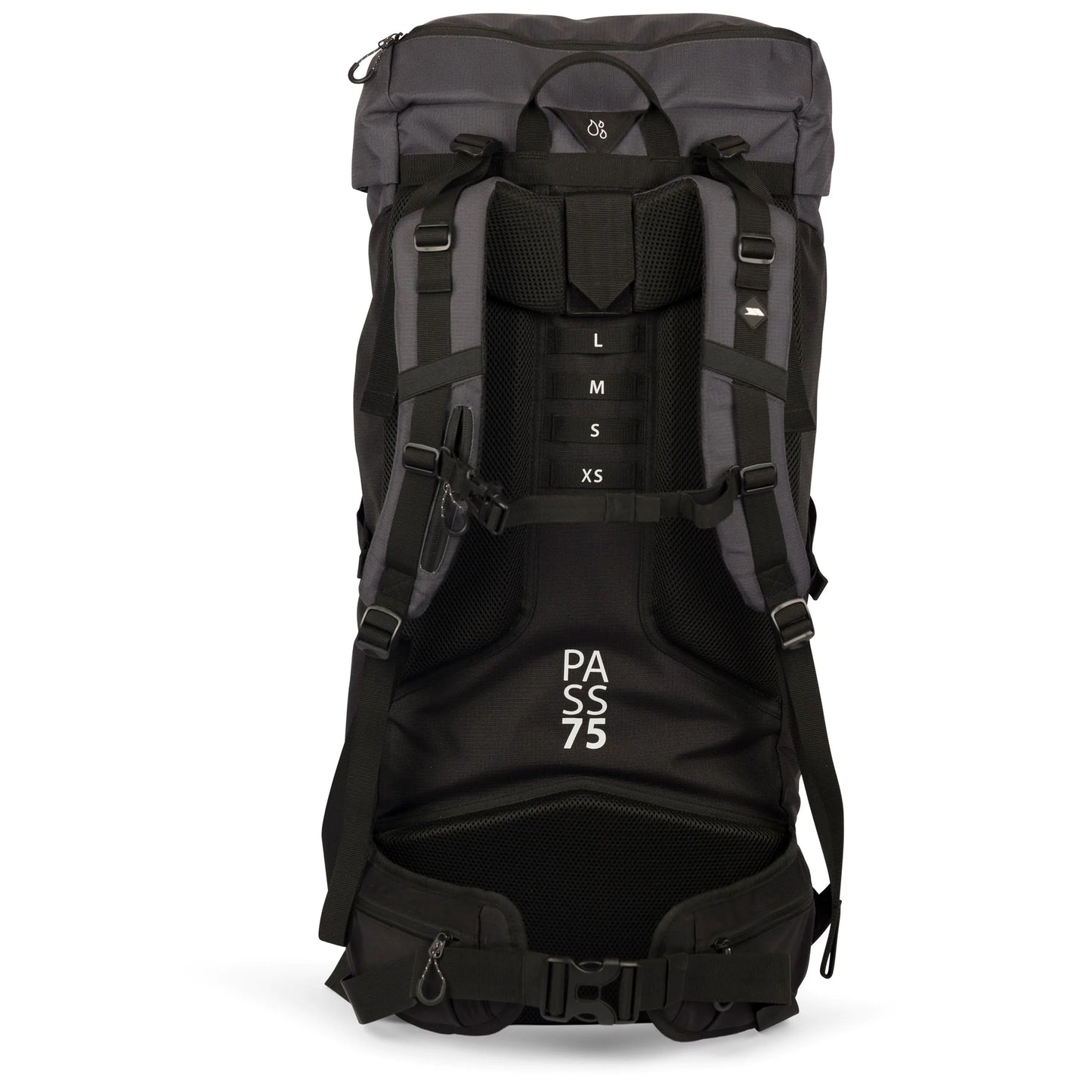 Pass 75 Hiking Rucksack 75L in Black and Dark Grey